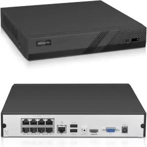 VIKYLIN 8CH 4K PoE 네트워크 비디오 레코더 NVR 4K/5MP/4MP/3MP/1080p 카메라 지원 원격 액세스 모션 알람