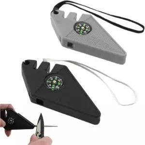 2Pc 사냥용 나이프 샤프너 컴팩트 후크 야외 도구 멀티 툴 6-in-1 생존 캠핑족과 낚시꾼에게 필수적인