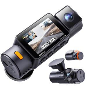VANTRUE 새로운 N4S 3 채널 대시 모드, 기술, 후면 2 자동차용 대시캠, STARVIS 채널, PLATEPIX 나이트 및 GPS, 캠, (RC18) 비전, 전면 지원 IPS, 내부 2인치 주차 WI-FI, 1TB 듀얼