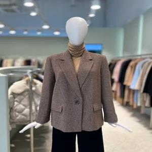 듀엘 원버튼 헤링본 자켓 L253PSF005 607650