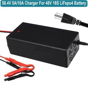 58. 4V 10A 충전기 58. 16S 48V LiFePO4 배터리 고전력에 사용되는 4V LiFePO4 배터리 스마트 충전기