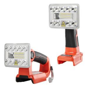 USB 포트가 있는  무선 LED 작업등 블랙  데커용 손전등 14.4-20V 리튬 배터리 야외 휴대용 랜턴 18V