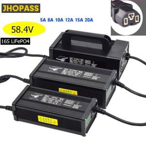 58.4V 20A 15A 12A 10A 8A 5A 리튬이온 LiFepo4 배터리 충전기 (전기 스쿠터 오토바이 전기 자전거용) AC11
