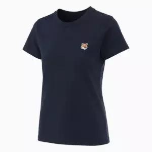 메종키츠네 TEE-SHIRT FOX HEAD PATCH AW00103KJ0005-NAP480) 폭스 헤드 패치 여성 반팔 티셔츠)
