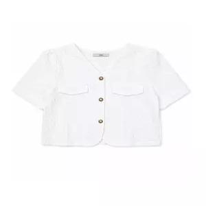 [르샵][르샵(LeShop)] 핑크 트위드 퍼프 블라우스 자켓 (택가격 89000원)