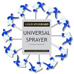 Gold Standard 범용 트리거 노즐 교체 핸들 병에 플라스틱 4ml 병용 세척 12팩 솔루션용 적합 인체 32온스 946 노즐 공학적