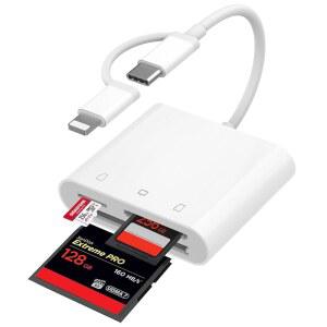 17 /16 /14 / 용 USB C 플레이 휴대폰 카드 3슬롯 어댑터, 3 슬롯 TO 컴팩트 타입 /노트북과 플래시 CF SD 플러그 지원, /안드로이드 /SD 호환, 앤 리더기, /MICROSD