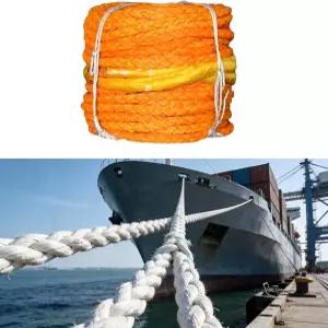 도킹 정박 대형 화물선 어선용 보트 앵커 로프 50톤 파괴 강도 UHMWPE 해상