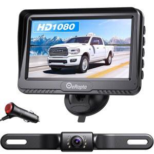 ERAPTA 백업 카메라 4.3인치 HD 1080P 트랙터 픽업 키트 IP69 후면 자동차 모니터 DIY RV 뷰 트레일러 트럭 라인 그리드 야간 세미 전면 버스 A43용 시야 방수