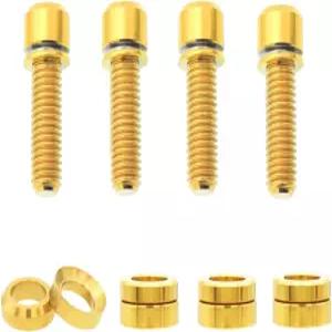 NELboNs 4PCS 자전거 브레이크 볼트 TC4 티타늄 합금 M6x20mm 4쌍 오목 볼록 디자인 워셔 포함