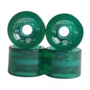 4pc 롱보드 스케이트보드 휠 51X70mm 거친 지면 아스팔트 도로 교체용 탄력 있는 PU 미니 크루저 베어링