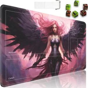 존이 있는 TCG MTG 플레이매트용 JVGFYNKL 논슬립 고무 드로스트링 여행 파우치가 카드 게임 6개의 주사위