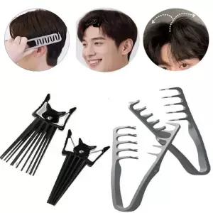 세트 플러피 헤어 컬링 스타일링 도구 루트 스냅 클립 와이드 및 톱니형 텍스처 콤 미용사 헤어드레싱