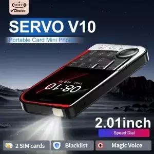 SERVO V10 2 SIM 카드 소형 휴대폰 스피드 다이얼 블랙리스트 플래시라이트 매직 보이스 2.01인치