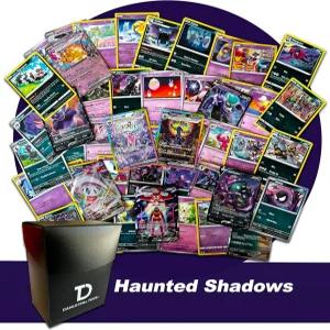 유령 그림자 번들 포켓몬 호환 TCG 랜덤 모음 다크 또는 심령 초희귀 보장 카드 20장 Dan123yal 덱 박스