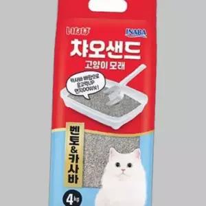 고양이 벤토나이트 카사바 혼합 모래 4kg 무향 1P