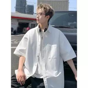 반팔 셔츠 남 여름 얇은 신상 고급스러운 아우터 심플 반팔 셔츠 상의
