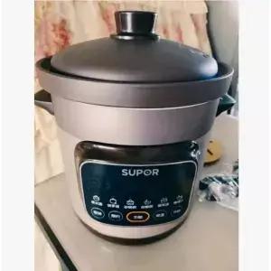 220V SUPOR 전기 슬로우 쿠커 자동 세라믹 냄비 스튜 수프 밥 죽 가정 요리기구