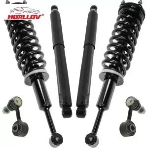도요타 툰드라용 6PCS 전후방 서스펜션 키트 스트럿 코일 스프링 어셈블리 쇼크 업소버 스웨이 바