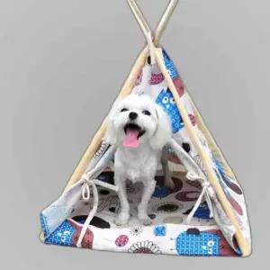 강아지 아기 애견 텐트 패브릭 설치 하우스
