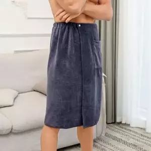 키밍 남성용 하프 샤워가운 목욕치마 여행 타월 수건 남성목욕가운 남자샤워가운 헬스장수건