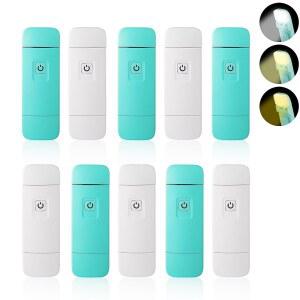 KUNHE 10팩 USB 충전식 책 라이트 벌크 및 성인용 클립이 포함된 침대 LED 독서등 애호가를 위한 대량 선물 I5S