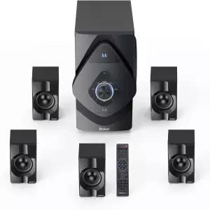 밥토 홈 시어터 시스템 무선 후면 위성 스피커 800W 6.5인치 서브우퍼 5.1/2.1 채널 서라운드 사운드
