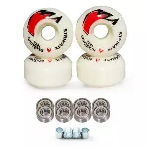 베어링 완벽한 스케이트 보드 부품이 있는 4Pcs 바퀴 52mm 95A 라이딩용