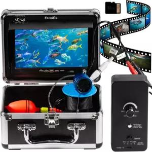 FarmNix 수중 낚시 카메라 7인치 LCD 모니터 10000mAh 방수 휴대용 물고기 탐지기 및 얼음 32GB DVR 호수