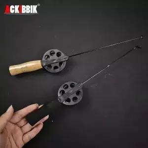 pc 34cm 미니 낚싯대 겨울 낚시를위한 얼음 바퀴와 함께 휴대용 도구 액세서리