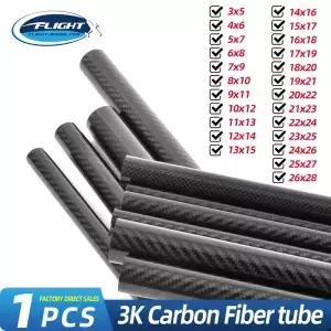 탄소 섬유 튜브 3K 길이 500mm 직경 RC 모델 비행기 자동차