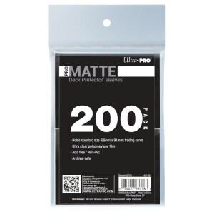 울트라 프로 - 200ct 블랙 PRO-Matte 표준 카드 슬리브 데크 프로텍터, 수집 가능한 카드, 스포츠 MTG, D&D 사이즈 카드에 맞는 크기, 높은 선명도 매트 마감