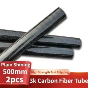 3k 탄소 섬유 튜브 플레인 샤이닝 길이 500mm 벽 두께 구경 RC 비행기 모델 액세서리