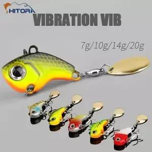 낚시 미끼 세트 5pcs 흔들림 회전 금속 VIB 진동 스피너 스푼 지그 바다 인공 하드 스팽글 태클