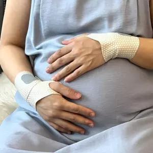 베이지 임산부 2P 얇은 산모손목보호대 손목보호대 얇은손목보호대