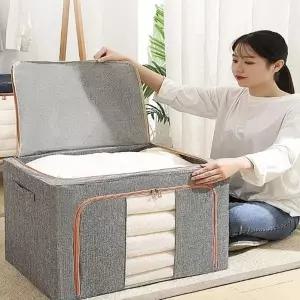 대형 부직포정리함 위아 이불보관함 상자 리빙박스66l