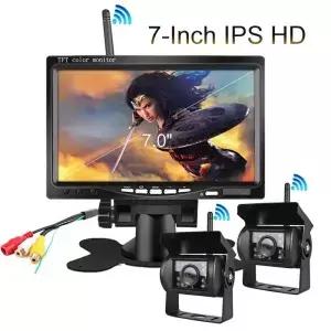 7인치 WIFI 차량 후방 모니터 백업 카메라 키트 12V-24V 범용 IPS 스크린 무선 트럭 버스 RV 트레일러