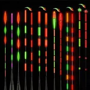 초고휘도 LED 스마트 낚시찌 초고감도 발광 전자 부표 색상 변화 감지 기능 훅 입질