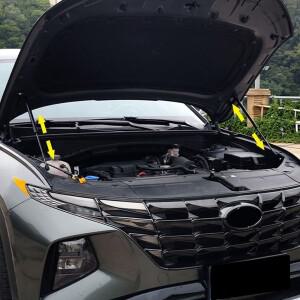 Hyundai Tucson 2022 자동차 액세서리 프론트 후드 스트럿츠 충격 리프트는 가스 스프링 교체 2pcs를 지원