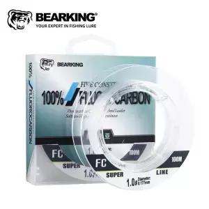 BEARKING 50m 00m 00 모노필라멘트 플루오로카본 낚시 라인 리더 탄소 섬유 싱크 보이지 않음