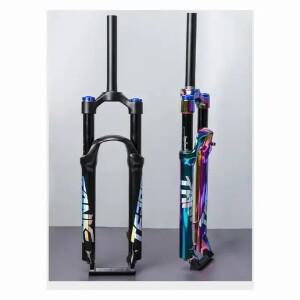 TANKE 알루미늄 합금 MTB 자전거 포크 서스펜션 에어 26/27.5/29인치 A-필러 숄더 컨트롤