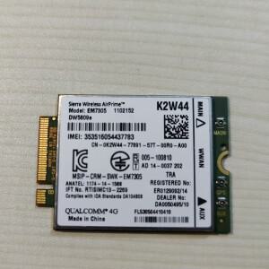 EM7305 DW5809E LTE Cat3 M.2 모듈 4G WWAN 카드 (Latitude E7250 3350 5404 7214 노트북용)