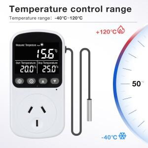 디지털 온도 조절 소켓 콘센트 -40~120 ℃ 16A 타이머 센서 프로브 백라이트(냉장고 전기 제품용)