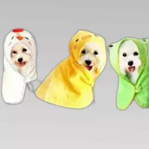 강아지 목욕 가운 샤워 가운 수건 S 펫타올 강아지