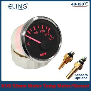 KUS 범용 수온 게이지  자동차 보트 적색 황색 광 온도 센서  M10  M18 용  40-120 ℃  25-120 12V  52mm