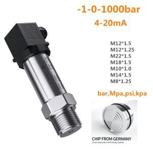 4-20mA Hersman 압력 변환기 센서 1.6Mpa 2.5Mpa 20kpa 트랜스미터 m12x1.5 m10x1