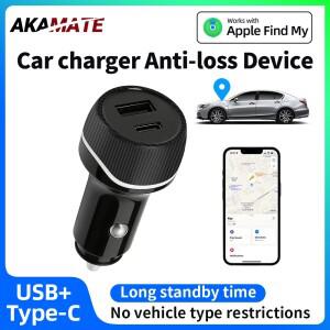 차량용 USB 타입 C 충전기, 아이폰 GPS 위치 추적기(애플 나의 찾기 앱 호환), 분실 방지, 긴 대기 시간,