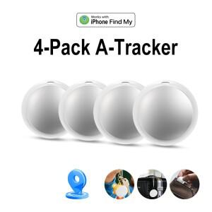 분실 방지 에어태그 스마트 태그 4개입, 애플 iOS 호환 GPS 추적기, 열쇠고리 지갑 자동차 반려동물 위치