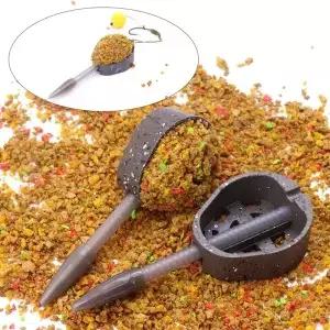 25g/35g 잉어 낚시 도구 메소드 피더 미끼 케이지 보일리 합금 몰드 헤어 카프 리그 액세서리 태클