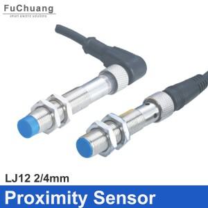 M12 근접 센서 스위치 Sn:2/4mm NPN PNP DC AC NO NC NO+NC 금속 (2미터 직선 OR 벤드형 항공 플러그 케이